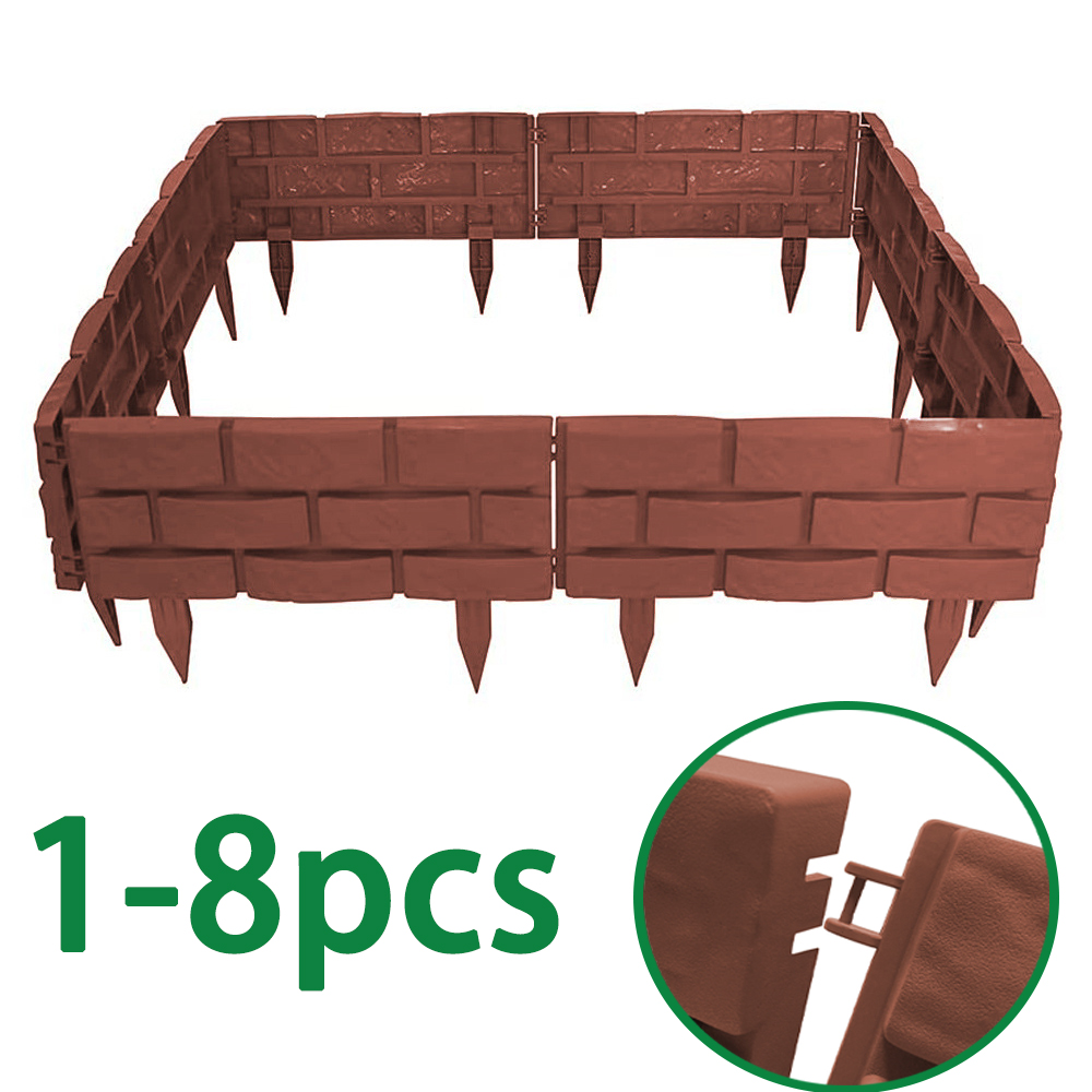 Smart Garden Edging - 1-8 Stuks Imitatie Steen Plastic Hek