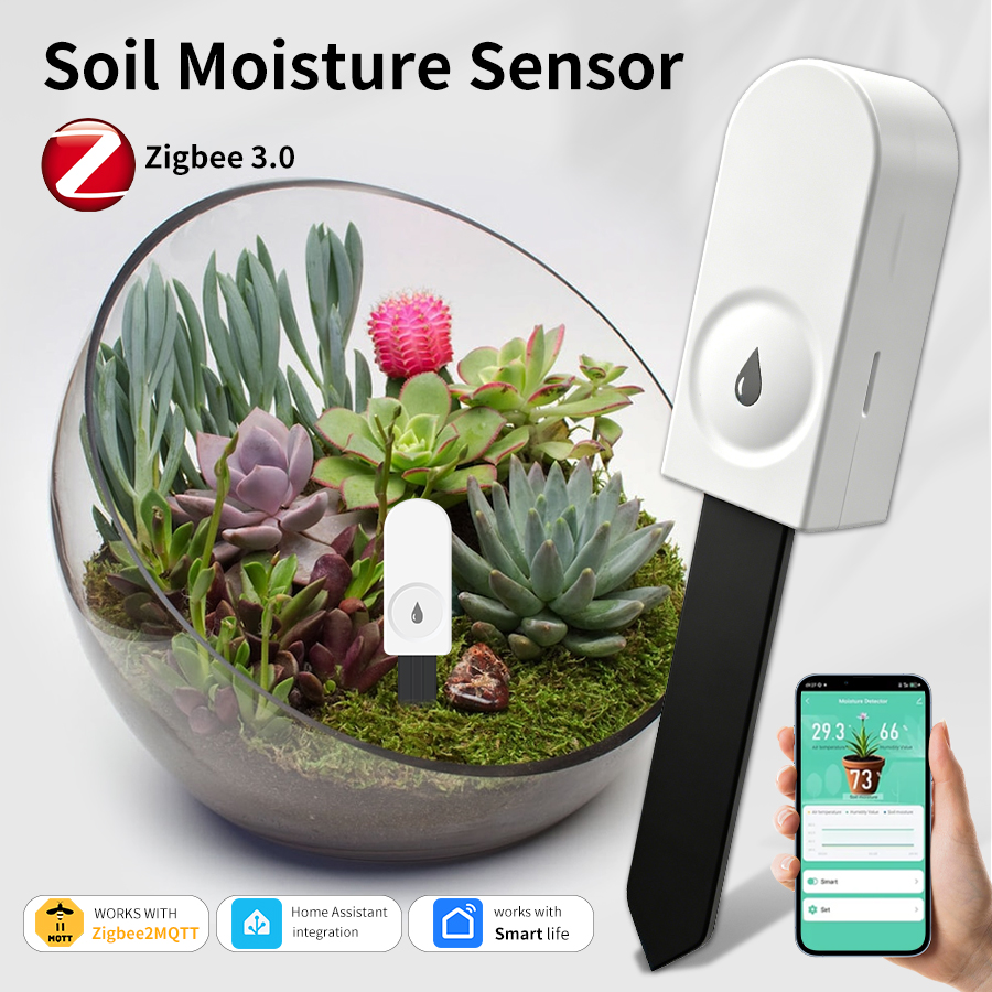 App Smart Garden - Slimme ZigBee Bodemvochtsensor Temperatuur-vochtigheidsmeter Detector Thermo-hygrometer