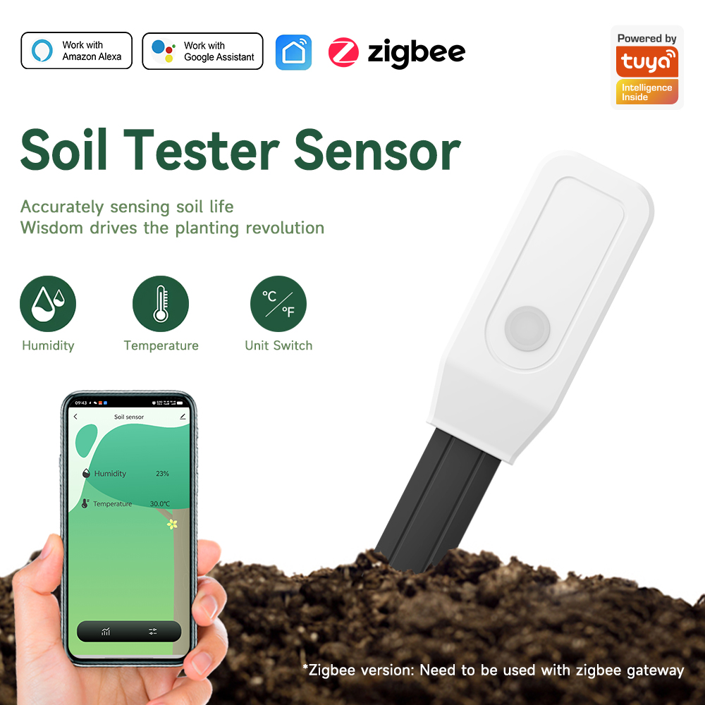 App Smart Garden - iHseno Tuya Zigbee Smart Bodem Tester