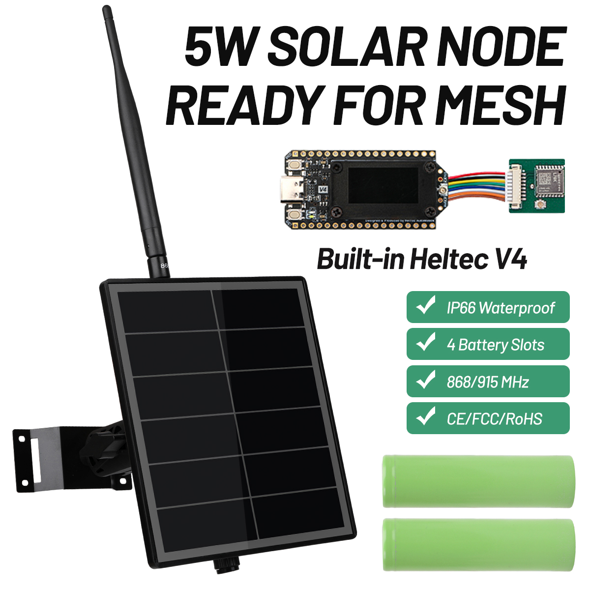 Smart Garden Esp32 - Buiten Meshnetwerk Solar Node met GPS-module