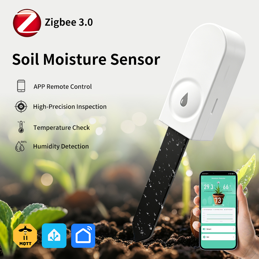 App Smart Garden - Tuya Zigbee3.0 Bodemvochtsensor Temperatuur-vochtigheidsdetectie Smart Soil
