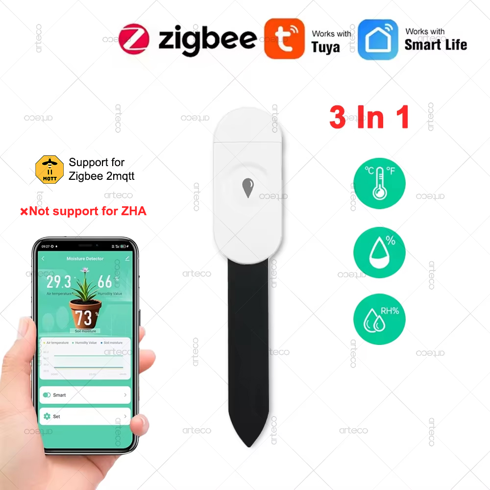 App Smart Garden - Tuya Zigbee Temperatuur Vochtigheid Vocht Detector