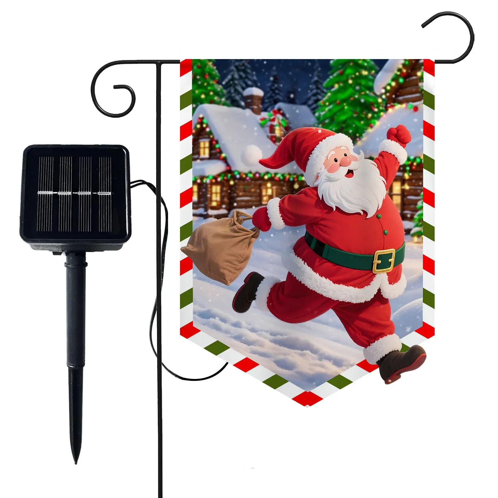 Smart Garden Solar - Op zonne-energie werkende LED-lichtgevende hangende vlag,