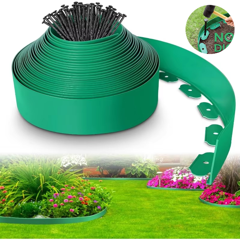Smart Garden Edging - 10M flexibele PVC-tuinrand met 30 puntige