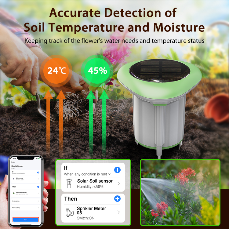 Zonne-aangedreven bodemsensor  - App Smart Garden recensie en prijs