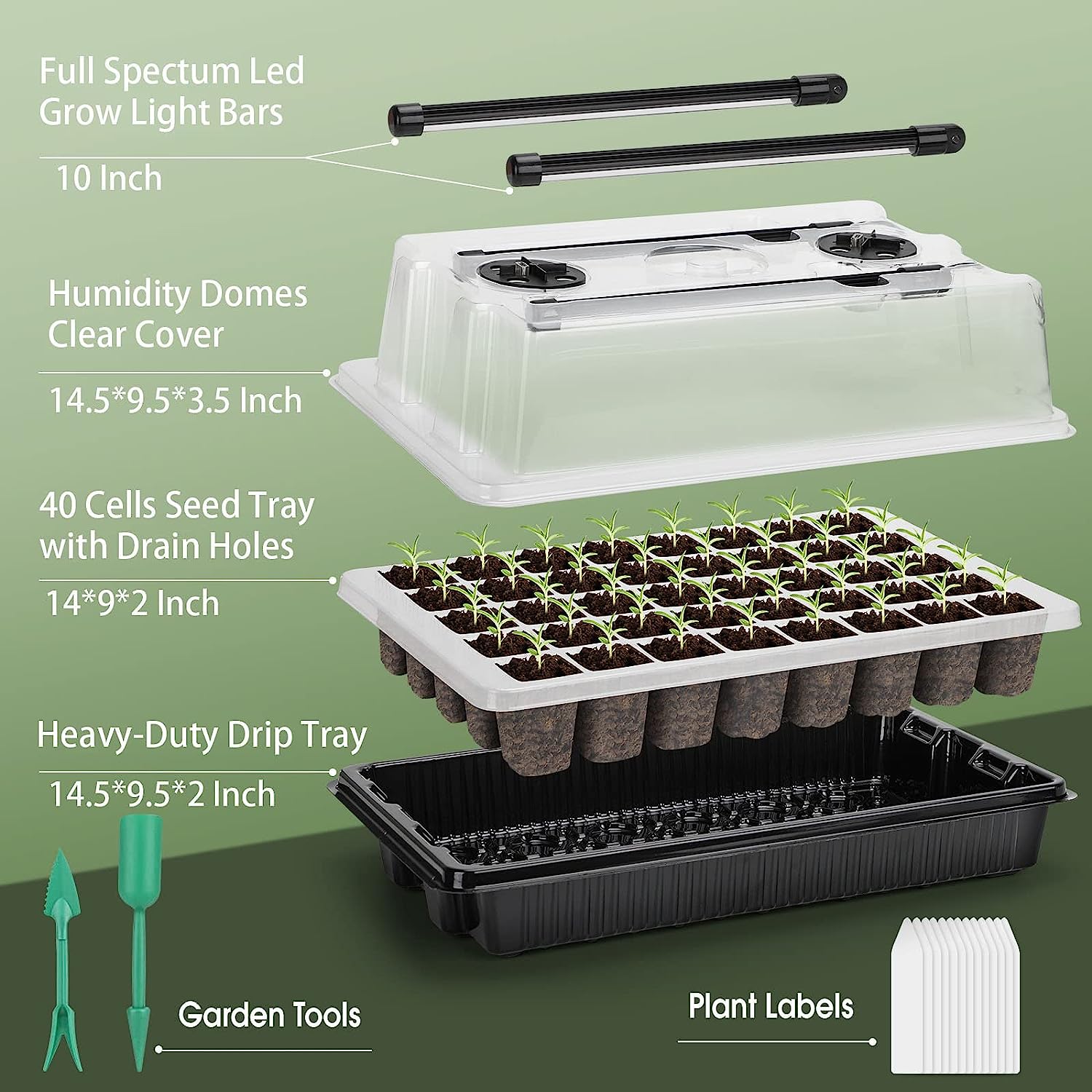 1 set, zaaitrays met 2 lange k - Smart Garden Domes recensie en prijs