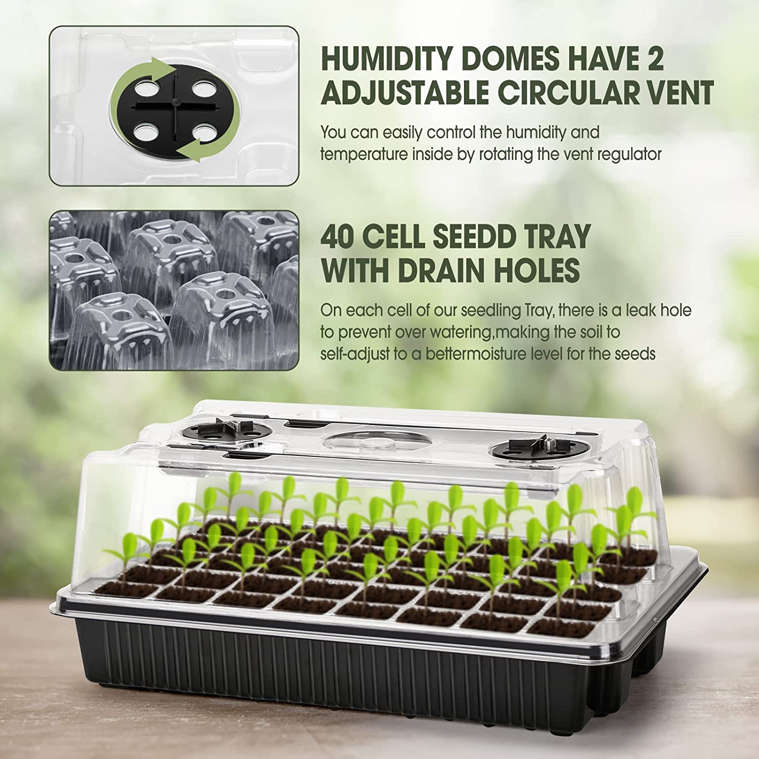 1 set, zaaitrays met 2 lange k - Smart Garden Domes recensie en prijs