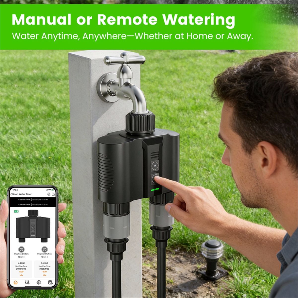 Y17A 1 Set WiFi Water Timer vo - Smart Garden Valve recensie en prijs